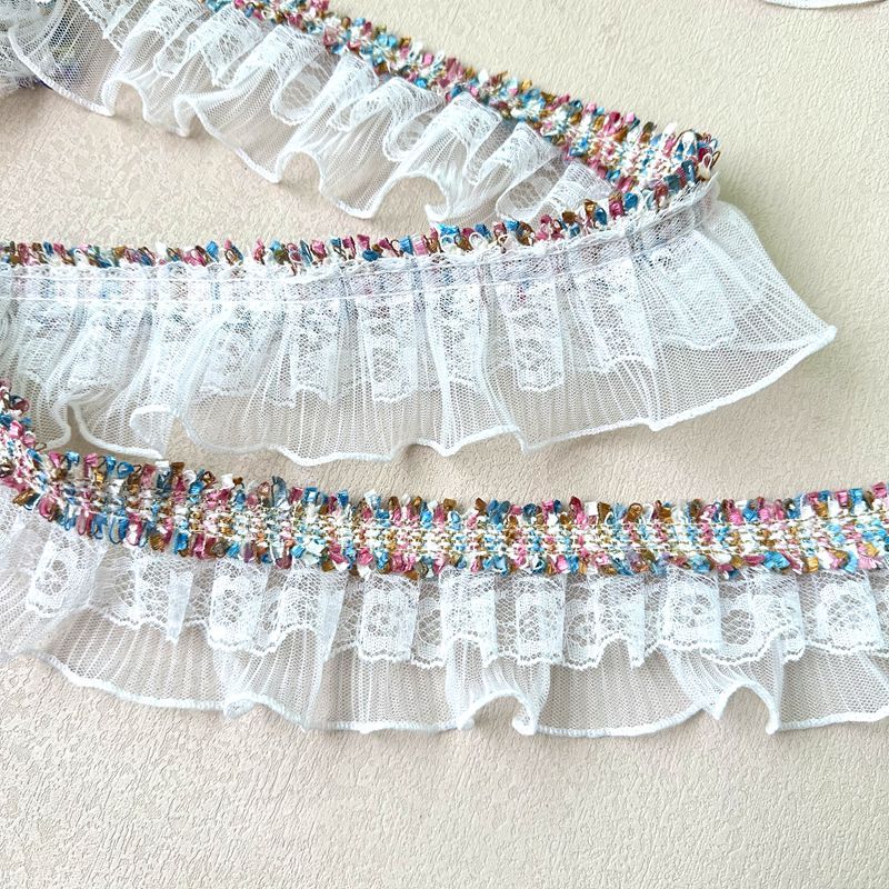 しわ二重レースカーテン飾り材料服装補助材料服とアクセサリーの頭飾り材料バッグ