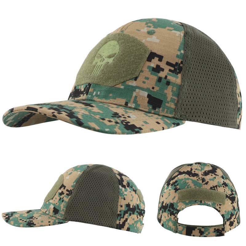 Gorra de béisbol de camuflaje, gorra táctica con visera, gorra de verano transpirable para senderismo, gorra de malla con velcro, gorra de ciclismo, moderna