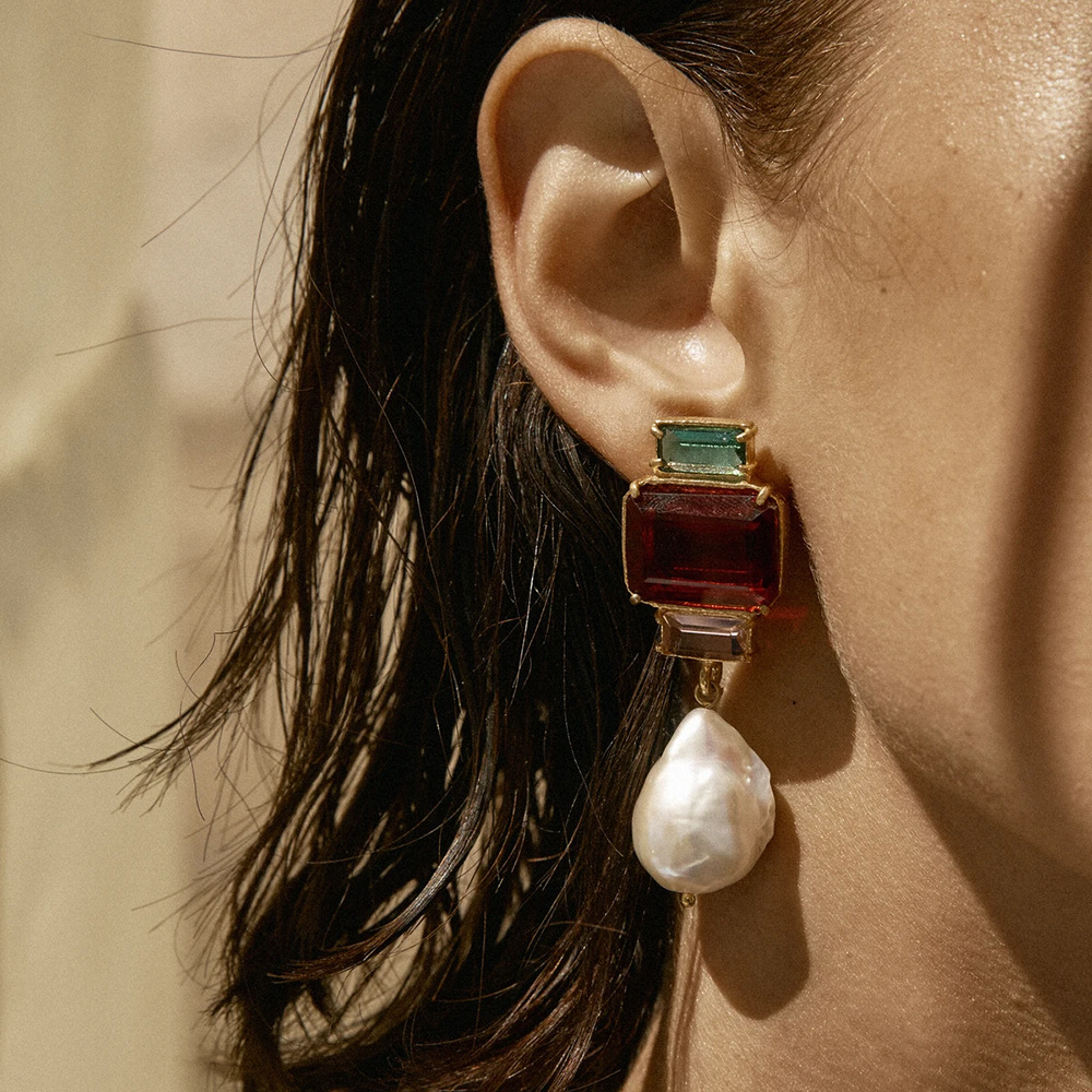 Geometric Retro Alloy No Inlaid Patchwork Earrings display picture 5