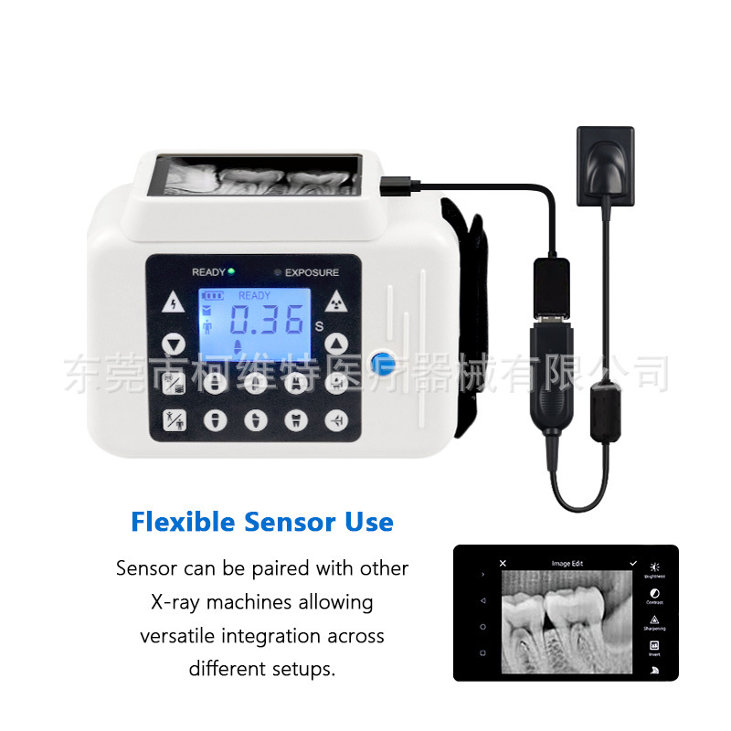 Máquina de rayos X dental oral portátil máquina de chips de dientes pequeños conjunto de sensor digital alta definición máquina de rayos digitales integrada
