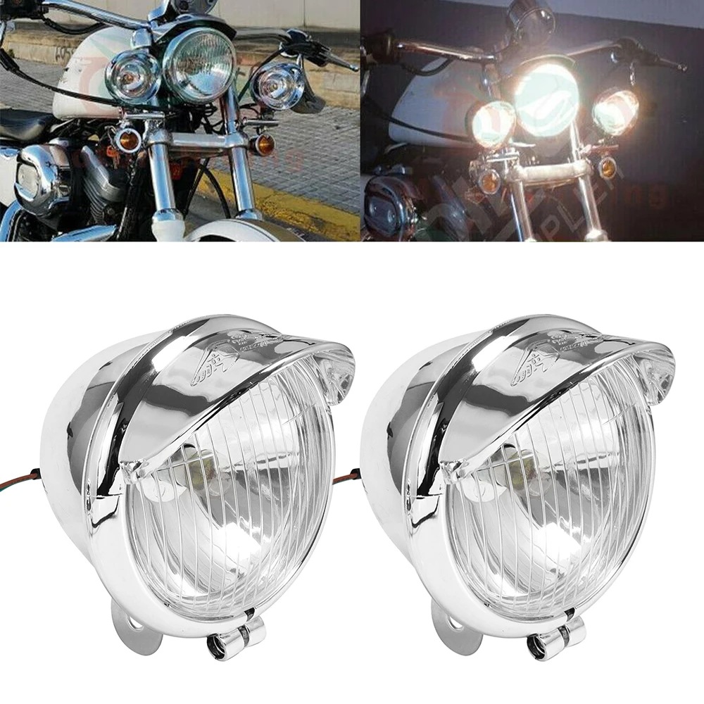 Motorcycle accessories Harley Cruise Prince modified universal retro type installation auxiliary small fog lamp spotlight
