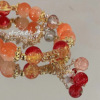 Orange beaded bracelet, Birthday gift