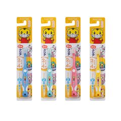Japan Qiaohu toothbrush age-specific multi-color mixed hair soft-bristled toothbrush oral cleaning imported children's training toothbrush