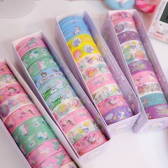 Japanese girly cute DIY handbook decoration removable tape paper student cartoon unicorn and washi tape