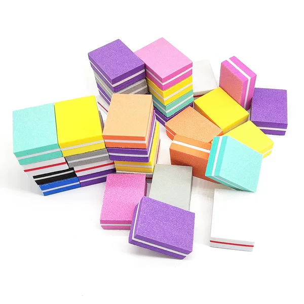 Manufacturer's Ready-Made Mini Small Square Mini Sponge File Double-Sided Polishing and Shaping Nail File Manicure Polishing Tofu Block