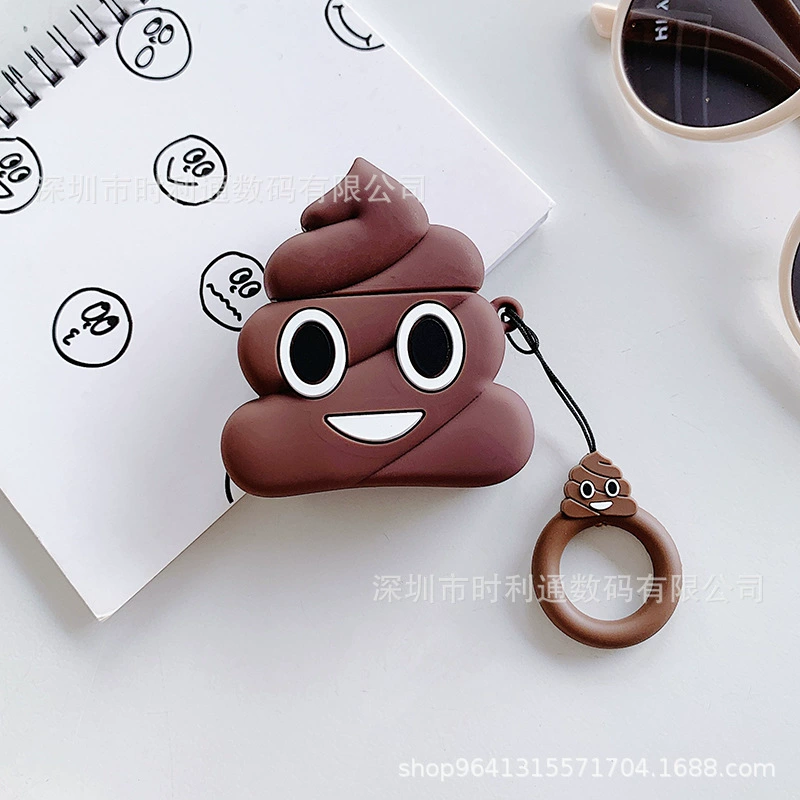 Силиконовый карманный защитный чехол для картинок (Apple AirPods, несколько моделей), милый чехол с карабином