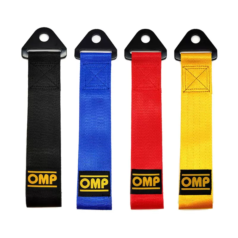 汽车改装JDM文化刺绣织唛拖车带OMP保险杠前唇装饰牵引绳飘带