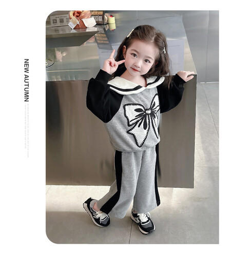 Fiocco per bambola da bambina 2023 Nuovi vestiti per bambini Set di due pezzi alla moda per ragazze Autunno e inverno_voghion.com