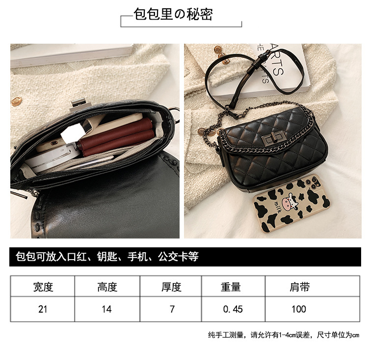 Fashion Pu 2021 New Winter Chain Shoulder Messenger Bag Wholesale display picture 1