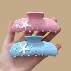 かわいいヒトデブルーピンクヘアピン女性の後頭部ヘアクリップイン甘いサメクリップホリデーヘアピンヘアアクセサリー