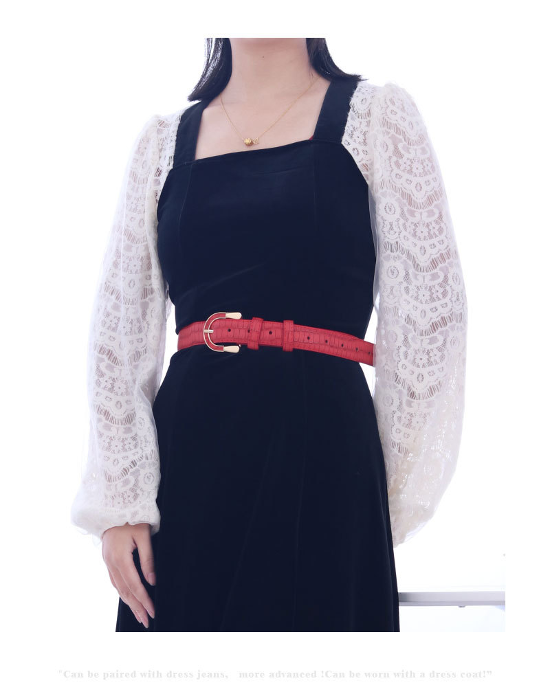 New European and American Style Women's Belt with Personalized Leather Alloy Buckle and Wide Belt, Fashionable Coat Paired with Belt for Women_viptrois.com