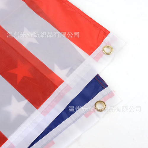 90*150cm American flag manufacturer 3*5ft polyester flag cross-border supply America flag wholesale