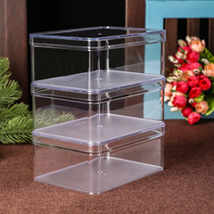 Transparent biscuit box, rectangular packaging box, cookie and milk layered cake, cranberry cookies, snack desserts box