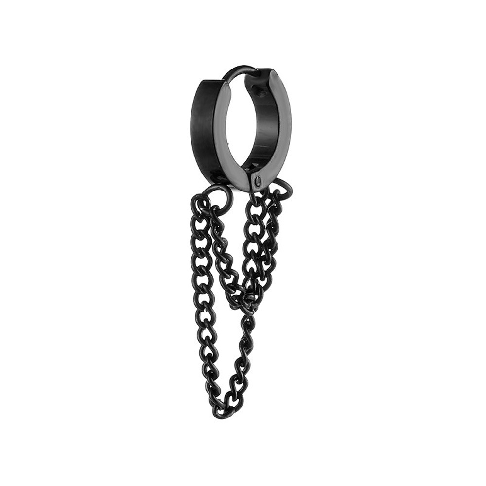 Orecchini a cerchio minimalisti in acciaio inossidabile uomo_voghion.com