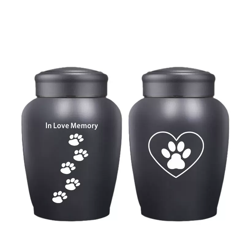跨境亚马逊宠物密封骨灰盒纪念猫狗刻字骨灰罐不锈钢骨灰坛罐子
