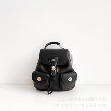 跨境高货真皮大牌女包大容量迷你翻盖双肩包牛皮尾单外贸原单背包
