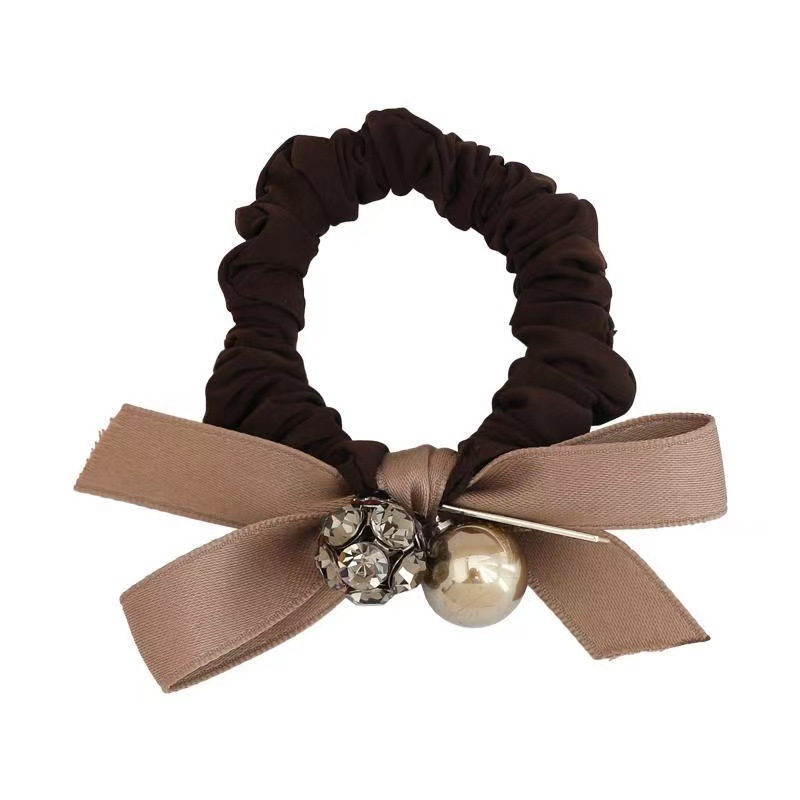 Elastico per capelli coreano con fiocco perle e strass_voghion.com