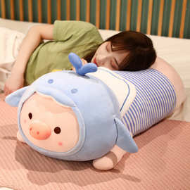 新款趴猪公仔抱枕创意毛绒玩具海豚猪娃娃儿童玩偶生日礼物批发