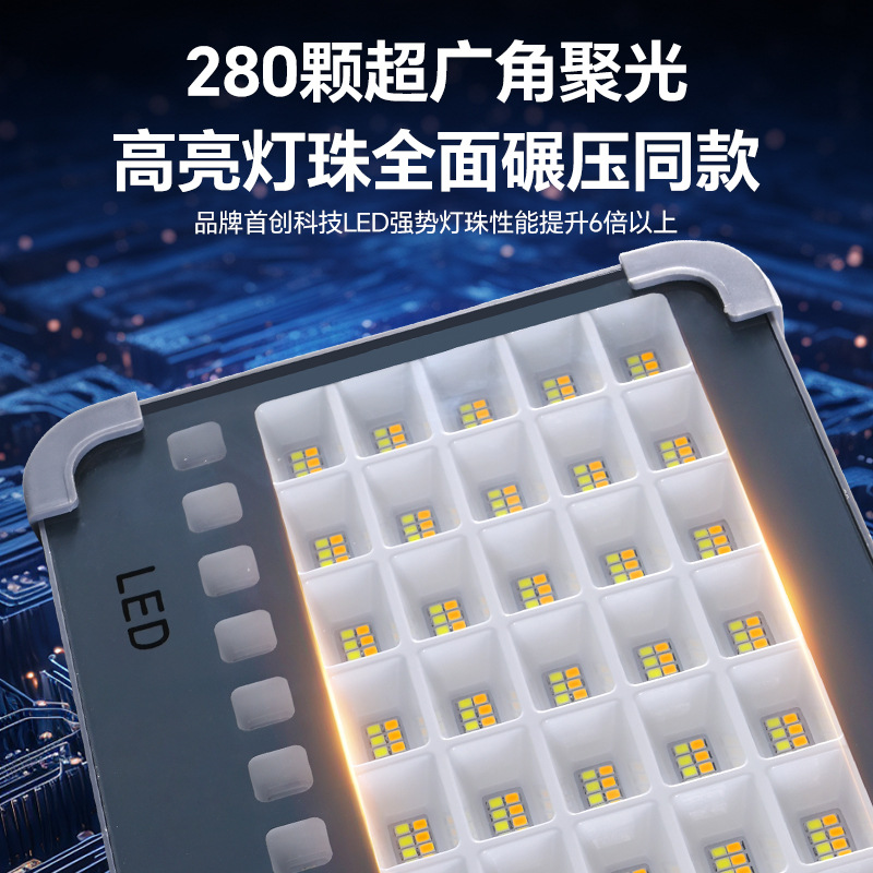 Lámpara Solar Impermeable para Exteriores, Iluminación para Puestos de Mercado Nocturno, Farola, Luz Portátil Móvil para Cortes de Energía, Emergencias y Camping