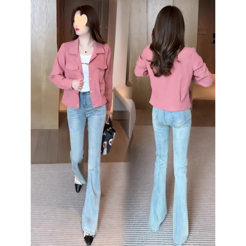 Women's Spring 2025 Short Jacket Fashion Slimming Petite Top Shirt Compatible Stylish Cardigan Top Trendy