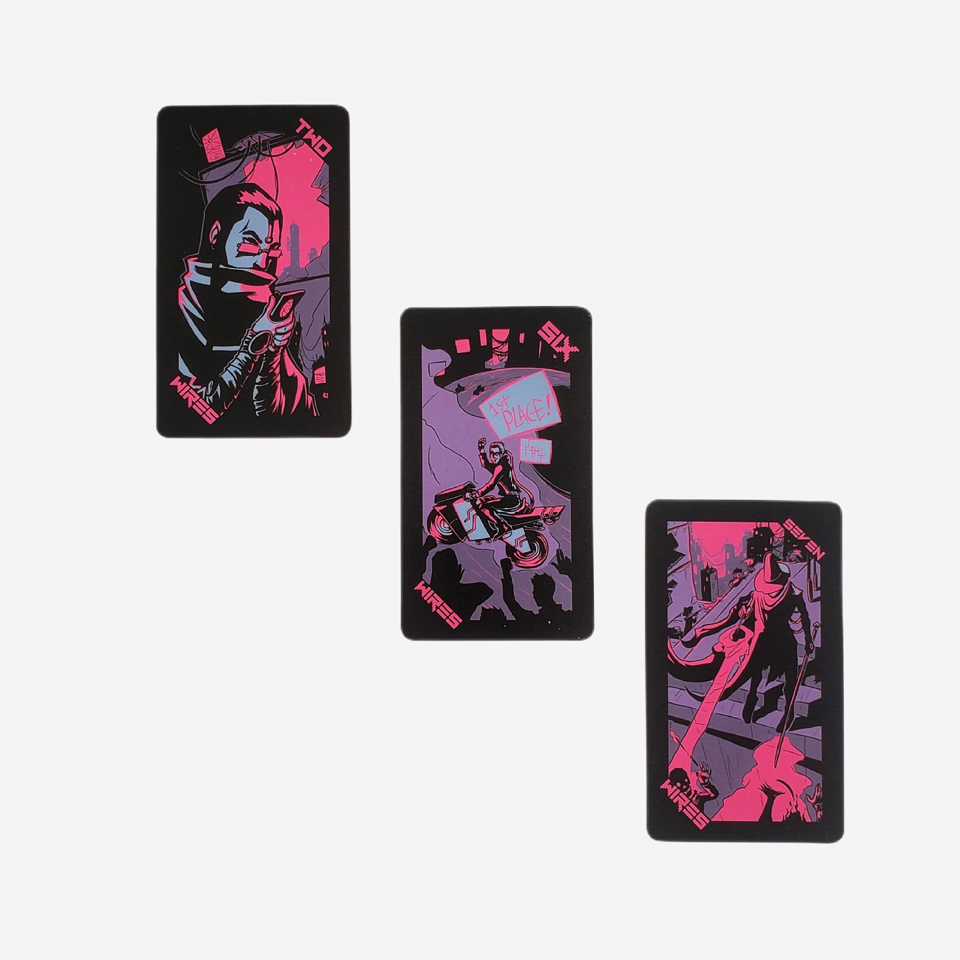 Cartas de jogo de tabuleiro tarot neon moon para festas divertidas_voghion.com
