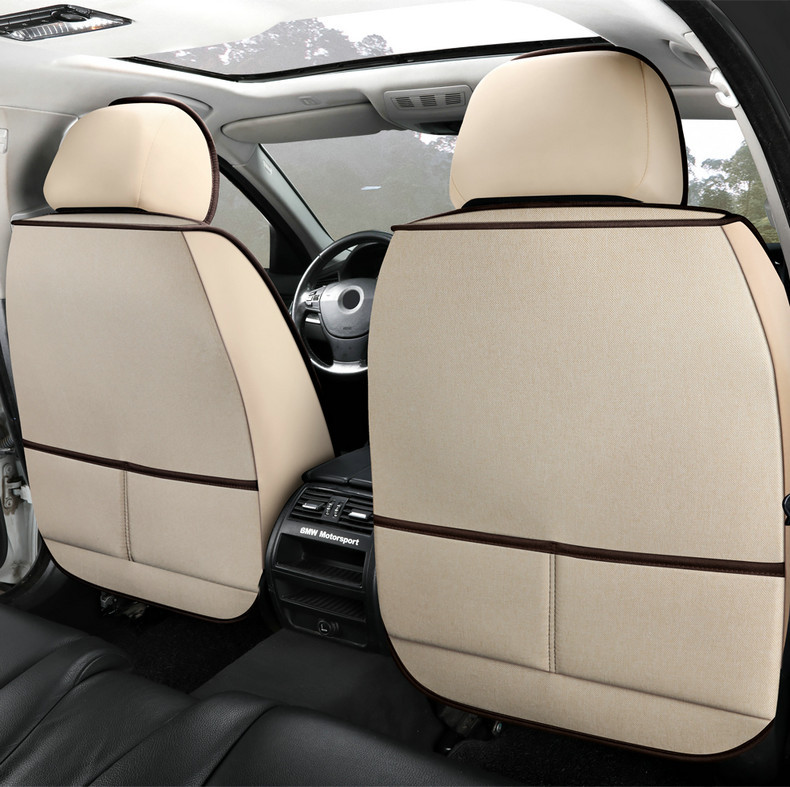 Cross-Border Foreign Trade All-Season New Linen Fabric Special Seat Cushion Fully Enclosed Cotton and Linen Breathable Seat Cover for Summer