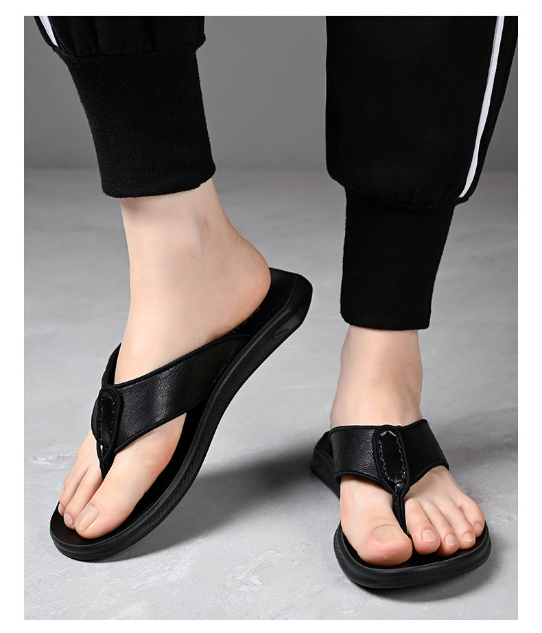 Dép xỏ ngón nam da bò lớp đầu chống trượt, phong cách casual đi ngoài trời — XQ2266 màu nâu, XQ2266 màu đen chi tiết 18