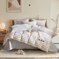 Big Mouth Monkey PFFCS230072U Хлопковый комплект из четырех предметов Afternoon Milk Tea 200×230 см Одобрение подарка для группового покупания