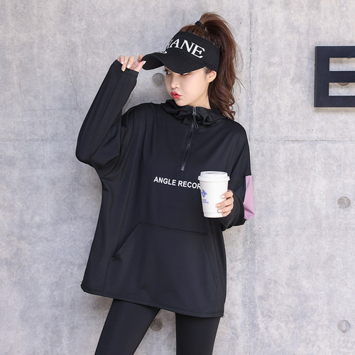 Women's Outdoor Yoga Top, Loose Plus Size Long Sleeve Outerwear Fitness Clothes, Wholesale New Arrival