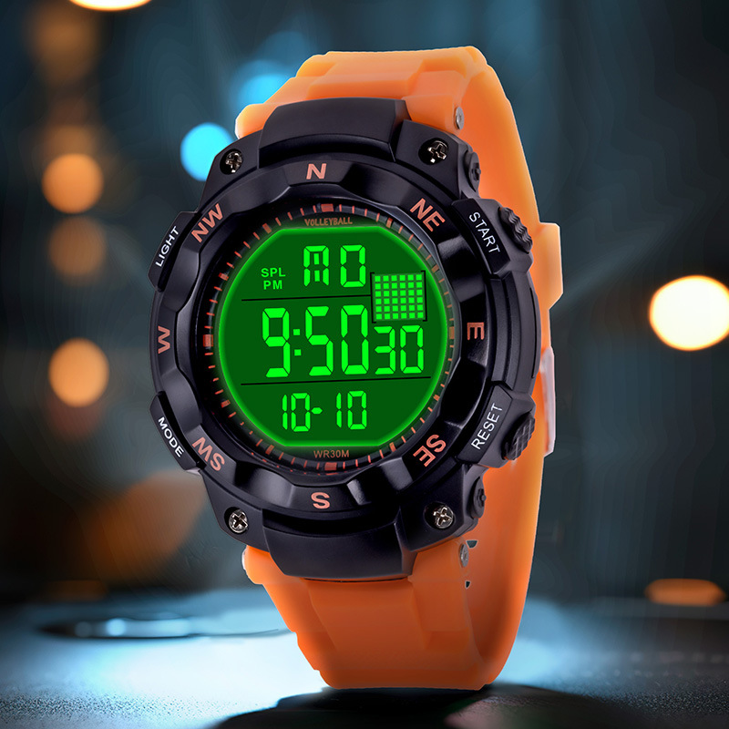 Nuevos hombres al aire libre montañismo deportes reloj electrónico moda multi-función luminosa alarma sincronización reloj electrónico al por mayor