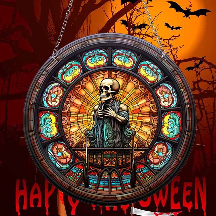 Transfronterizo serie de Halloween acrílico captador de sol artesanía decoración creativa colgante acrílico disco