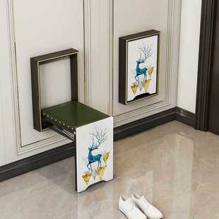 ✅ Folding Shoe-Changing Stool for Home Entrance Wall-Mounted Shoe-Changing Stool Telescopic Ultra-Narrow Space-Saving Wall Folding