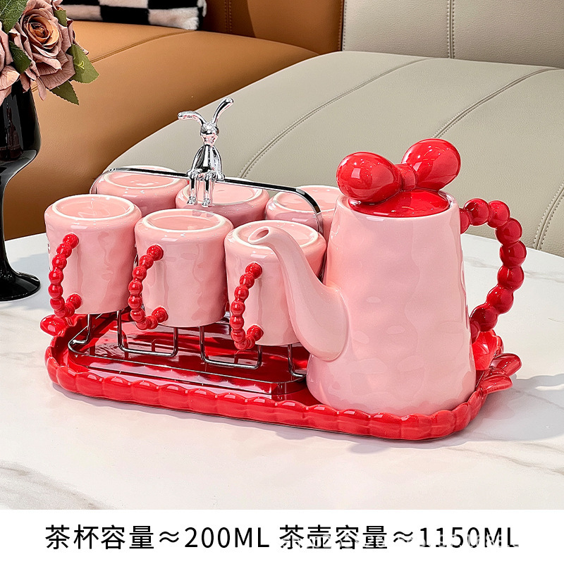 客厅茶几高档陶瓷杯架茶具喝水杯子家用待客水具套装乔迁新居送人|undefined