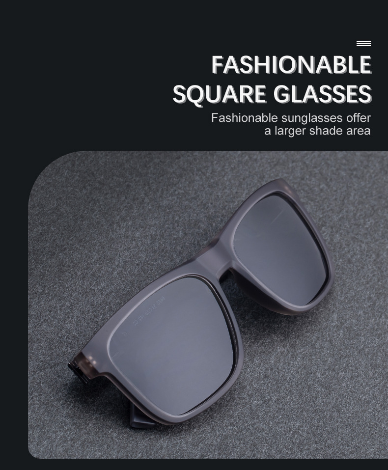 Neue modische eckige polarisierte Sonnenbrillen für Männer - persönlicher Trendy-Look mit Premium-Gefühl, UV-Schutz für draußen und Angeln, Herren-Sonnenbrille für den Export