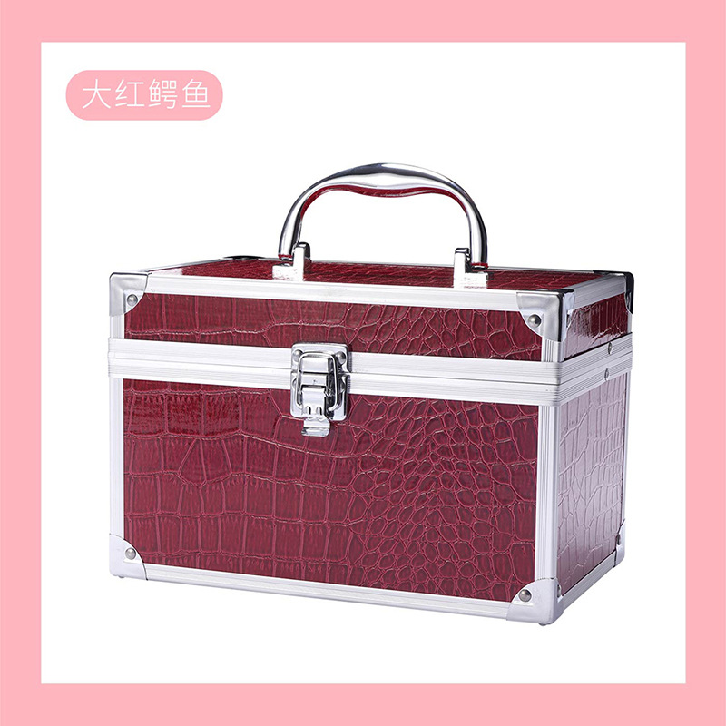 Juego profesional de orejas y masaje de pies KTV caja de herramientas práctica caja de cosméticos con espejo de doble capa abierta única caja de almacenamiento de pestañas de belleza