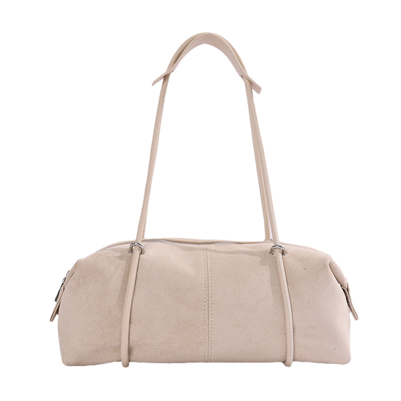 Studded Faux Suede Zip Pillow Shoulder Bag 6