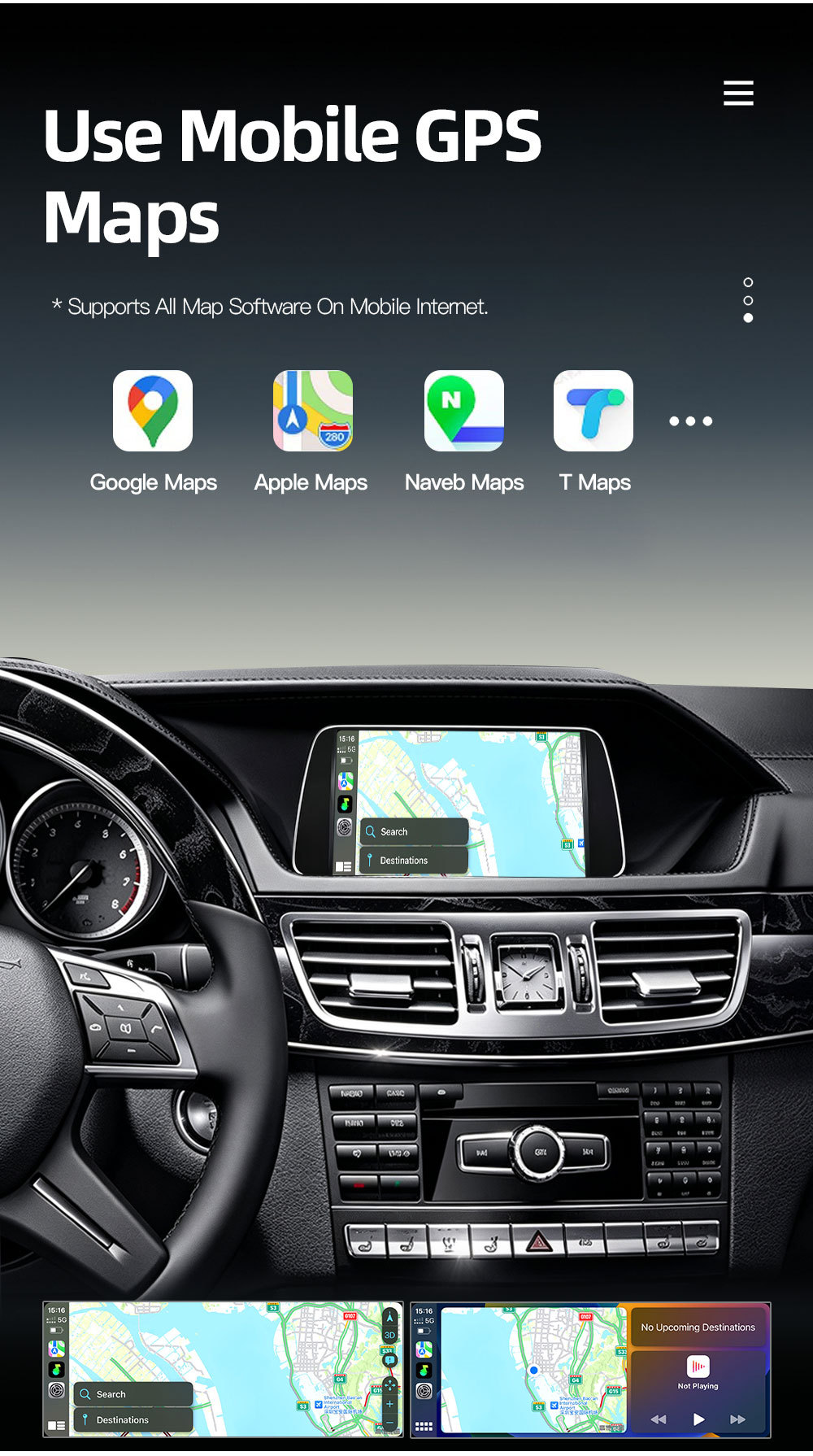 Linux System 7inch Is Suitable for Mercedes-Benz E-Class W212 Central Control Large-Screen Car Navigation Carplay Player