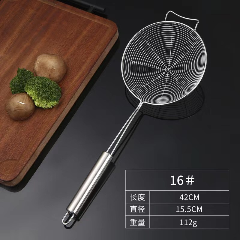 304#후크가 있는 원형 손잡이 스테인리스 소쿠리(16CM)