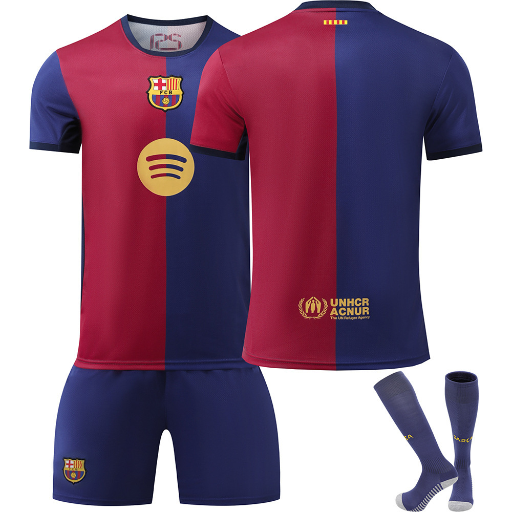 2425 Barcelona Home Jersey No. 9 Levan 19 Yamal 8 Pedri No. 10 New Advertising Football Jersey suit Male