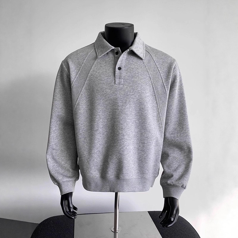 2025 Plus Size 8XL Wear 150kg Threaded Splicing Polo Shirt Sweatshirt Men's Autum Work Clothing Silhouette Pullover Top