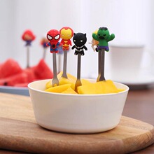 定制卡通水果叉套装 可爱便当签 小朋友儿童水果叉创意不锈钢叉子