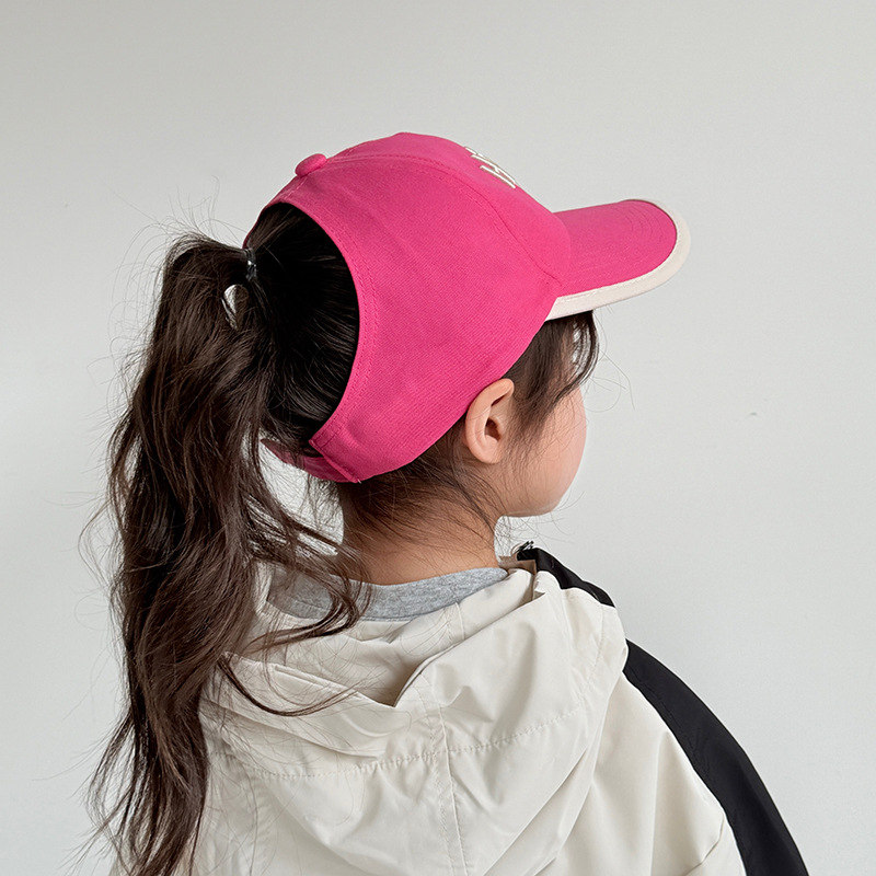 Sombreros para niños Primavera y otoño Sombrero de visera para niñas Gorras de béisbol para bebés coreanos Gorro para el sol para niñas de todo fósforo