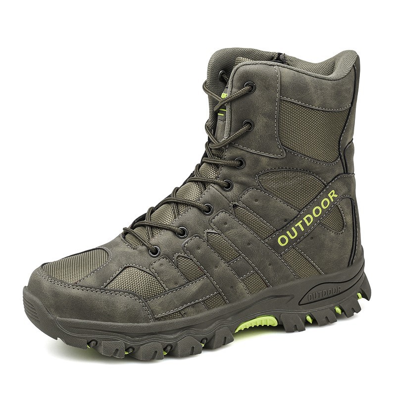 Botas militares de alto perfil de comercio exterior, zapatos de montaña al aire libre para hombres, botas tácticas de combate especiales, botas de trabajo de jungla y desierto