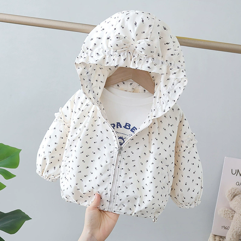 Верхняя одежда для девочек весна-осень 2025, новая детская одежда, весенняя одежда для детей, ветровка для маленьких девочек