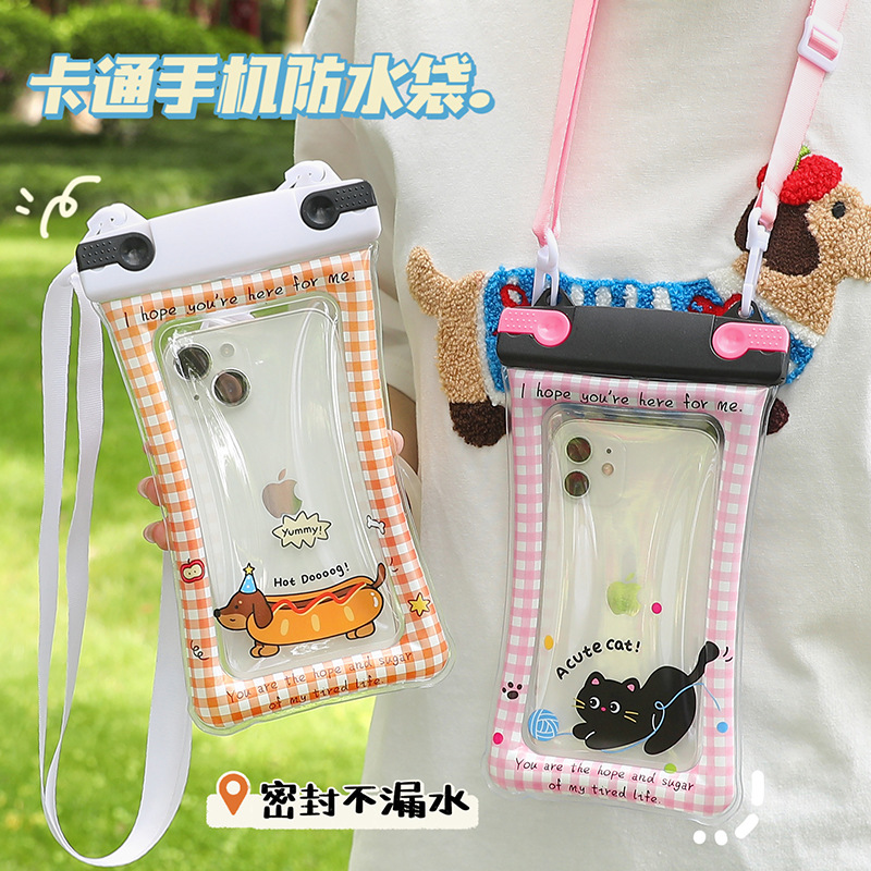 Funda impermeable para teléfono móvil, funda protectora para deportes al aire libre, funda para teléfono para selfies y natación, funda flotante con seguridad para colgar del cuello, venta al por mayor.