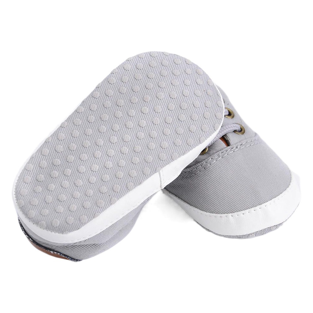 Primavera y otoño nuevo color puro casual encaje-arriba suave inferior Bebé Zapatos de lona zapatos de bebé Zapatos de Niño 0-1 años d712