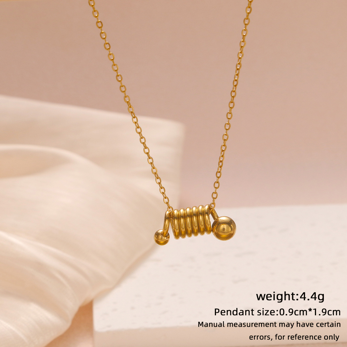 Titanium Steel Chain Material Wholesale Jewelry Sweet Geometric Cross Titanium Steel 18K Gold Plated Pendant Necklace Cable Chain