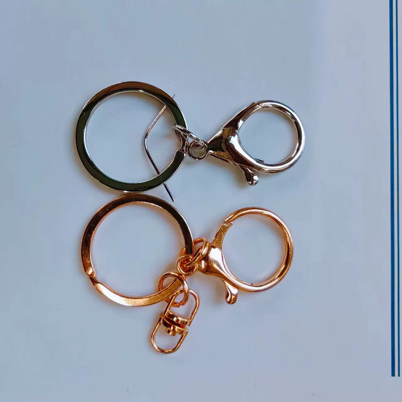 Set, golden keychain, fresh accessory, 3 piece set, DIY