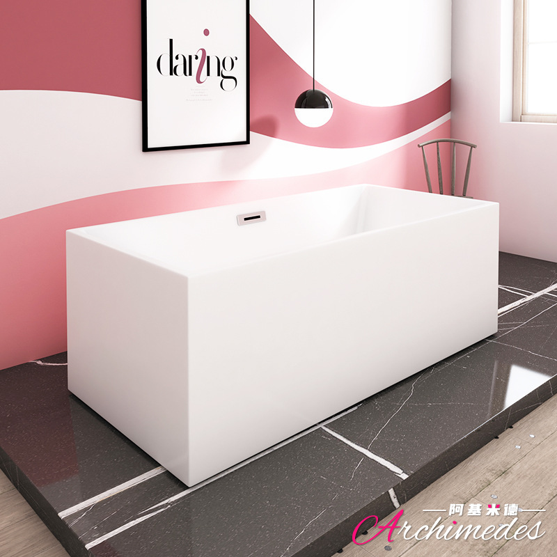 Archimedes Bathroom recommend 1.7 m Rectangular Acrylic Independent Bathtub AJ-6007 Full Skirt Tub