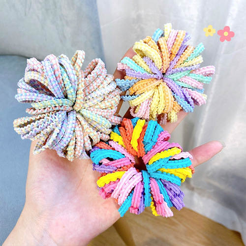 Children's rubber band baby headband is cute and does not hurt the hair. High elastic rubber band for little girls to tie their hair into ponytail hair ties.